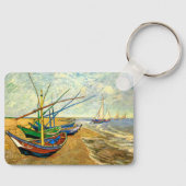 Van Gogh Fischerboote am Strand in Saintes Maries Schlüsselanhänger (Vorderseite)