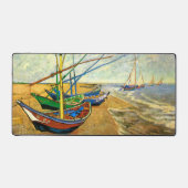 Van Gogh Fischerboote am Strand in Saintes Maries Schreibtischunterlage (Vorderseite)