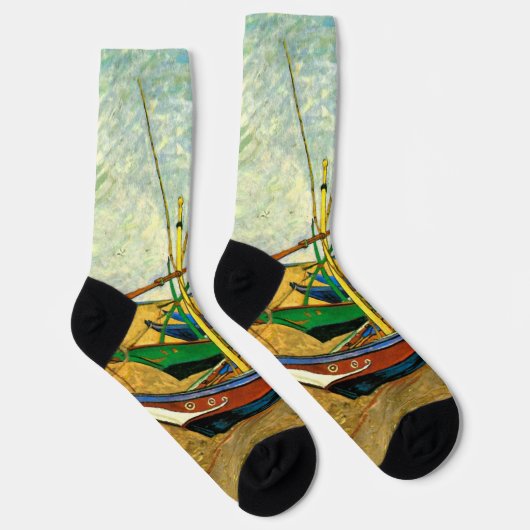 Van Gogh Fischerboote am Strand in Saintes Maries Socken (Rechts)