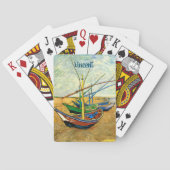 Van Gogh Fischerboote am Strand in Saintes Maries Spielkarten (Rückseite)
