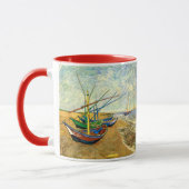 Van Gogh Fischerboote am Strand in Saintes Maries Tasse (Links)
