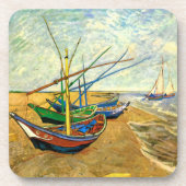 Van Gogh Fischerboote am Strand in Saintes Maries Untersetzer (Vorderseite)