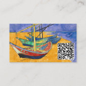 Van Gogh - Fischerboote am Strand - QR-Code Visitenkarte (Vorderseite)