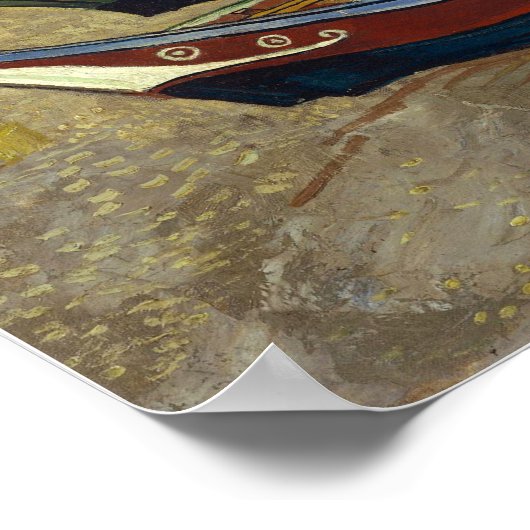 Van Gogh - Fischerboote in Les Saintes-Maries Poster (Ecke)