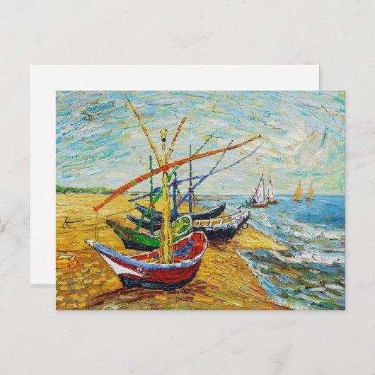 Van Gogh Fischerboote Postkarte (Vorne/Hinten)