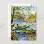 Van Gogh - Fischerei im Frühjahr Postkarte (Vorne/Hinten)
