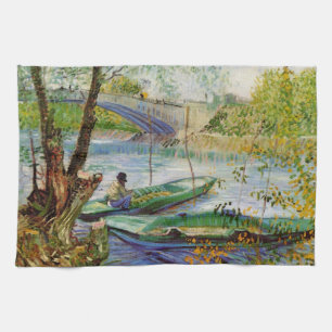 Van Gogh - Fischfang im Frühling, Pont de Clichy Geschirrtuch