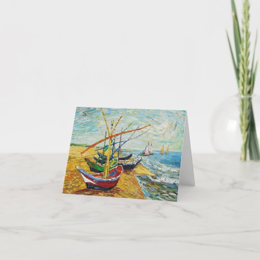 van Gogh Fishing Boats Note Card Karte (Vorderseite)