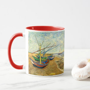 Van Gogh Fishing Boats on Beach at Saintes Maries Tasse