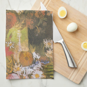Van Gogh Florales Stillleben Rote Mohnblumen & Ros Geschirrtuch