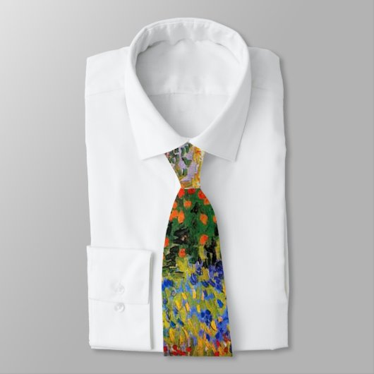 Van Gogh - Flower Garden, fine art painting, Krawatte (Gebunden)