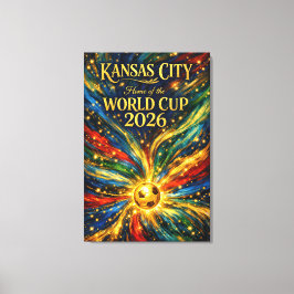 Van Gogh Fluid Art Print Kansas City World Cup  Leinwanddruck