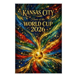 Van Gogh Fluid Art Print Kansas City World Cup  Poster