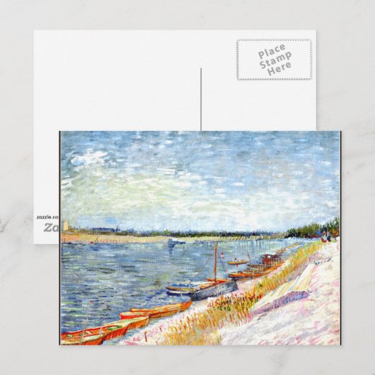 Van Gogh - Flusslandschaft Postkarte (Vorne/Hinten)