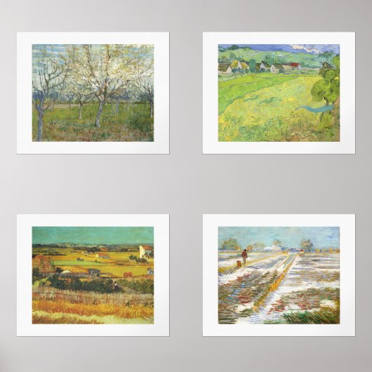 Van Gogh Four Seasons Fine Art Landscapes Bilderwand Sets (Vorderseite)