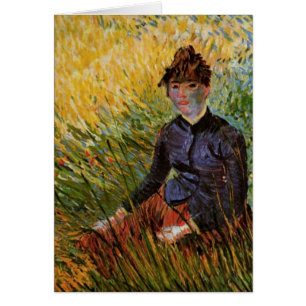 Van Gogh; Frau sitzend im Gras, Vintage-Fine-Art