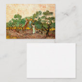 Van Gogh - Frauen, die sich Olive picken Mitteilungskarte (Vorne/Hinten)