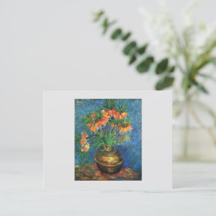 Van Gogh Fritillaries in einer Kupfervase Feiertagspostkarte