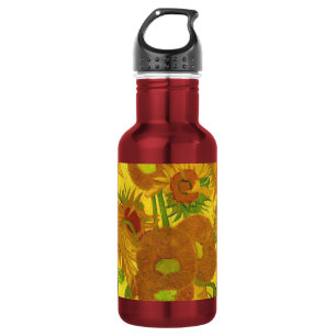 Van Gogh Fünfzehn Sonnenblumen in einer Vase Fine Edelstahlflasche