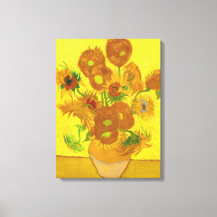 Van Gogh Fünfzehn Sonnenblumen in einer Vase Fine Leinwanddruck