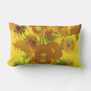 Van Gogh Fünfzehn Sonnenblumen in einer Vase Fine Lendenkissen