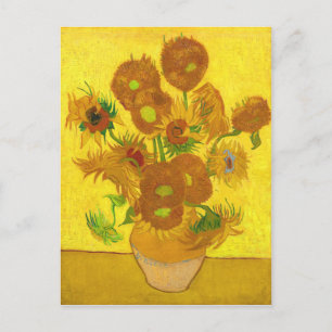 Van Gogh Fünfzehn Sonnenblumen in einer Vase Fine Postkarte