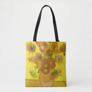 Van Gogh Fünfzehn Sonnenblumen in einer Vase Fine Tasche