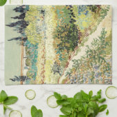 Van Gogh Garden in Arles 1888 Geschirrtuch (Gefaltet)