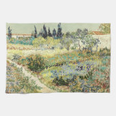 Van Gogh Garden in Arles 1888 Geschirrtuch (Horizontal)