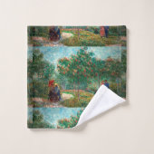 Van Gogh Garden in Montmartre Badhandtuch Set (Waschlappen)