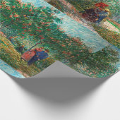 Van Gogh Garden in Montmartre mit Liebhabern Geschenkpapier (Ecke)