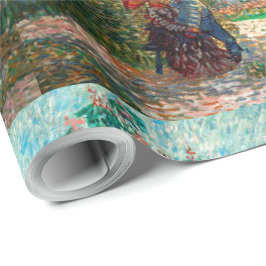 Van Gogh Garden in Montmartre mit Liebhabern Geschenkpapier