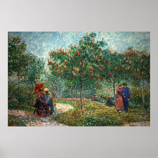 Van Gogh Garden in Montmartre Poster (Vorne)