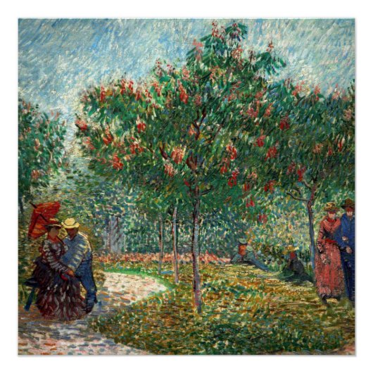 Van Gogh Garden in Montmartre Poster (Vorderseite)