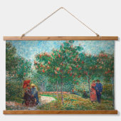 Van Gogh Garden in Montmartre Wandteppich Mit Holzrahmen (Vorne)