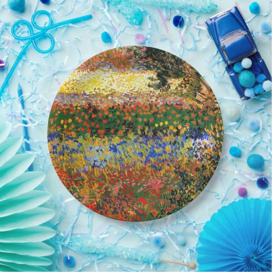 Van Gogh - Garten in Arles (auch Blühgarten genann Pappteller (Party)