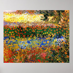 Van Gogh - Garten in Arles (auch Blühgarten genann Poster