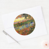 Van Gogh - Garten in Arles (auch Blühgarten genann Runder Aufkleber (Umschlag)