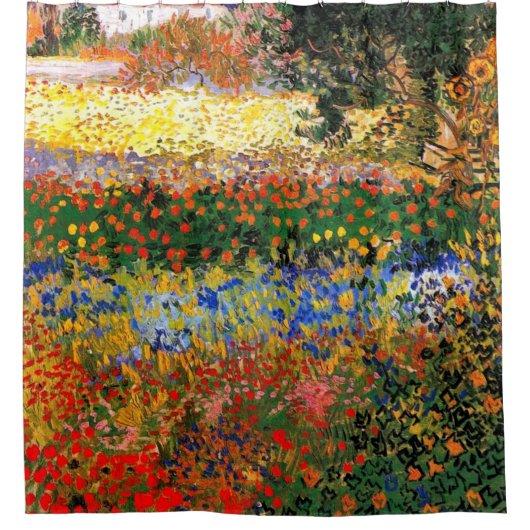 Van Gogh - Garten in Arles Duschvorhang (Vorderseite)