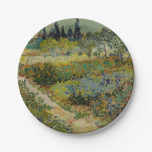 Van Gogh Garten in Arles Florale Impressionistin Pappteller