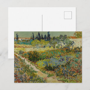 Van Gogh Garten in Arles Florale Impressionistin Postkarte