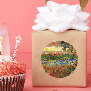 Van Gogh - Garten in Arles Runder Aufkleber