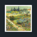 Van Gogh - Garten in Arles Serviette<br><div class="desc">Garten in Arles,  berühmtes Van Gogh Gemälde</div>