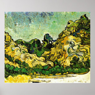 Van Gogh - Gebirgslandschaft in Saint-Remy Poster
