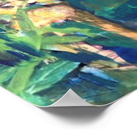 Van Gogh, Gelbe Labrador Poster (Ecke)