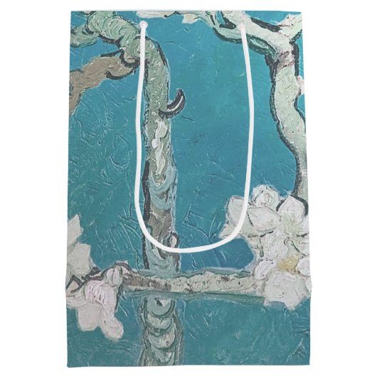 Van Gogh Gemälde Almond Blossom Mittlere Geschenktüte (Rückseite)