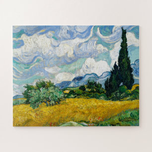Van Gogh Gemälde Art Vintag Weizenfeld Cypresse Puzzle
