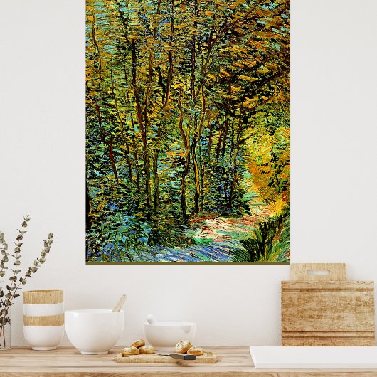 Van Gogh Gemälde, Ein Pfad im Wald Poster (Küche)