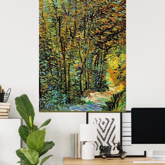 Van Gogh Gemälde, Ein Pfad im Wald Poster (Heimbüro)