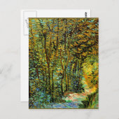 Van Gogh Gemälde, Ein Pfad im Wald Postkarte (Vorne/Hinten)